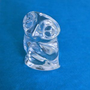 Val St Lambert Crystal Owl
